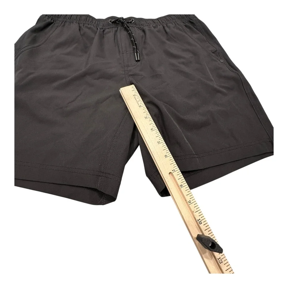 Kenneth Cole Men's XL Swim Trunks Shorts Quick Dry Charcoal Gray Drawstring